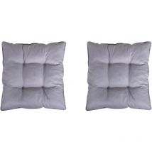 2er Set Loungekissen, grau, ca 60 x 60 x 10 cm, Polsterkissen