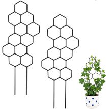 2er Set Metall-rankgitter Für Zimmerpflanzen – Blattförmige Kletterhilfe Für Pothos, Monstera, Hoya & Topfpflanzen