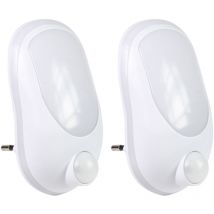 Ranex - 2er set Nachtlichter mit Bewegungsmelder, 3 x 0,8W LEDs, Orientierungslicht