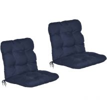 2er Set Niedriglehner Auflagen Set Flair Nl 100x50x8cm Dunkelblau
