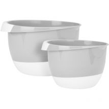 2er Set Rührschüssel 2L / 3,5L -DY54231110-Grau-var
