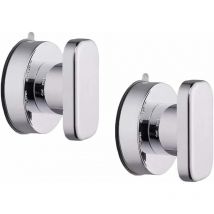 Ymyny - 2er Set Saugnäpfe (65mm) Türgriff Fenstertürgriff Glastür Saugnapfgriff Kühlschrankschublade Badezimmer Wandschrank Schublade Glassaugnapf