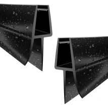 2er Set Schwarze Duschdichtungen Ersatzdichtung Für Duschkabine Nischentür Gerade Glasstärke 5 Mm 6 Mm Länge 90 Cm - Witen&nock