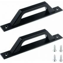 KZQ - 2er Set schwarze Türgriffe 175mm. Schiebetürgriffe für Türen, Schränke, Schubladen, Kommoden, Schränke, Küchenmöbel oder Kinderzimmer.
