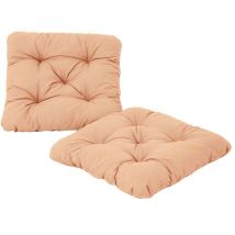 2er Set Sitzkissen Sessel, beige, ca 50 x 50 x 8 cm, Polsterauflage