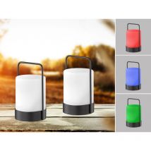 2er set rgb Outdoor Tischleuchten mit Fernbedienung Solar usb aufladbar, H:20cm