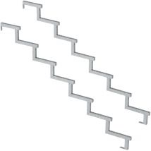 2er Set Stahl Treppenwange 7 Stufen - Option Für Setzstufen-höhe 119cm
