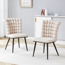 2er-set Stühle, Esszimmerstühle Aus Perlvelours – Metallgestell Mit Dekorativen Ketten, Modernes Design, Geeignet Für Wohn- Und Ankleidezimmer, 