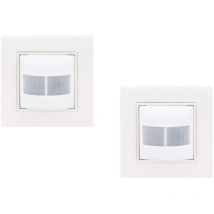 2er Set Unterputz Bewegungsmelder 120° weiß, Bewegungssensoren innen