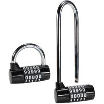 2er Set Zahlenschloss Vorhängeschlösser 5-stellige Zahlenkombination