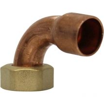 Douille cuivre coudé avec écrou à souder - f 1/2' - diamètre 16 mm