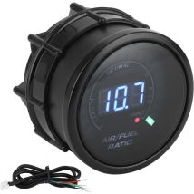 Jeffergarden 2in 12V Air Carburant Ratio Jauge Voltmètre LED Affichage Numérique Haute Précision Universel pour Voiture