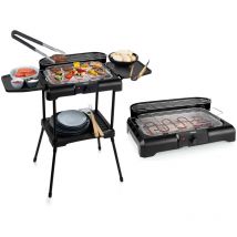 2in1 Standgrill & Tischgrill mit Grillzange 40x25cm, 2200Watt