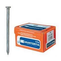 2kg Chiodi Antinfortunistici Acciaio Zincato Testa Piana - Mm.3,5x60