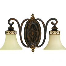 Elstead Drawing Room - 2 Light Indoor Wall Light Walnut, E27