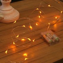 Festive Lights - 2m Battery Power Firefly led Wire Fairy Lights Indoor Home Decoration