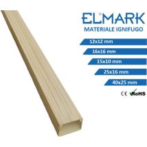 2m Canalina per cavi elettrici 12x12 16x16 15x10 25x16 40x25 in plastica passacavi legno chiaro coprifili a parete con copertura 25x16 mm