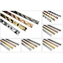 2m de bordures de carrelage en acier inoxydable, durables et résistantes à la rouille: EB4 brossé, Bronze