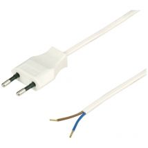 Rev Zuleitung Euro 2m H03VVH2-F 2x0,75mm² mit Eurostecker weiß Zuleitung