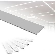 Led Trockenbauprofil 2m Aluminium Profil Unterputz Lichtleiste für LED-Streifen inkl. Abdeckung: aled 3 - 30mm Leuchtbreite, Montageabdeckung - Hexim