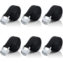 2M Sangle d'Arrimage, 4 Pièces Sangle à Cliquet avec Boucle de Serrage en Alliage de Zinc pour Fixation Moto/Voiture/Porte Vélo/Bagage