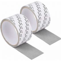 2M x 5CM Kit Reparation Moustiquaire Ruban Adhesif Reparation Moustiquaire 2Pcs Patch Ruban de Réparation Adhésif en Fibre de Verre Réparation de