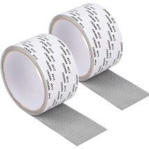 2M x 5CM Kit Reparation Moustiquaire Ruban Adhesif Reparation Moustiquaire 2Pcs Patch Ruban de Réparation Adhésif en Fibre de Verre Réparation de