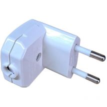 2p 10 bis 250 v Stecker, 90° gewinkelt, weiß (eingeschweißt)