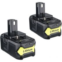 2Pack 5500Ah 18V Li-ion Remplacement pour Batterie Ryobi P108 P107 P106 P105 P104 P103 P109 Remplacer pour Batterie Ryobi 18V Outils électriques sans