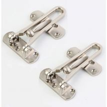 2Pack Entrebailleur de Sécurité Porte Acier Fenêtre Garde Verrou Porte d'Entrée Sans Chaîne Loquet de Verrouillage Pour Fenêtre Porte, Empêche