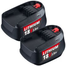 2Pack Für Bosch pba 18V 3,8Ah Akku xl 1600A005B0 pst 18 li,psb 18 LI-2H
