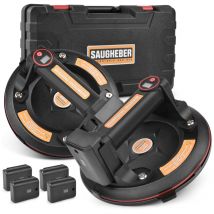 Xiiw - 2Pack Saugheber mit 4X Akku für Heavy Duty Elektrischer 8' Vakuumheber Tragkraft 300KG Automatischer Nachsaugung Saugnapf Glassauger Transport