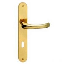 2PAIA maniglia rio con placca in ottone - MM.90 foro normale