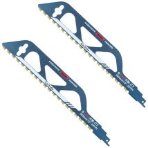 Rqiurpn - 2PC Lame de scie sabre, 305 mm Lame Scie Sabre Brique, Scie Sabre Parkside pour Bois, Métal,Parpaing Beton Cellulaire et brique, Lame Scie