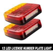 2pcs 12v 20led waterproof caravan beach motorbike steering brake running licence plate light trailer tail light