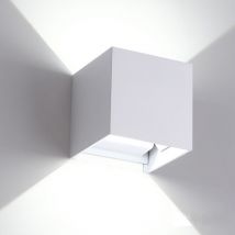 Fontainebleau - Applique Murale Intérieur/Extérieur 12W, Applique Murale led Étanche IP65 Dimmable Lumière Design Haut et Bas 6000K Applique Blanche