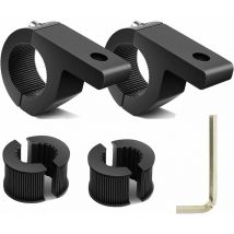 2pcs 19-30mm Support Barres de Toit Support de Lumiere led Pinces a Barres de Roulement Collier de Serrage,pour Barre de Cage de Roulage pour Hors