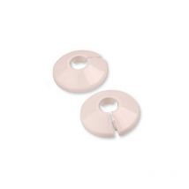 Wirquin - 2pcs 2 x White pvc Radiator 28mm Pipe Cover Collar Rose