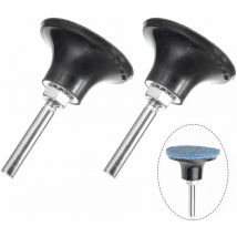 2pcs 50mm Pad Holder Support de Roll Lock Ponçage Mandrin de Polissage Changement Rapide Die Grinder Accessoires avec Tige 6.35mm Pour Outil Rotatif