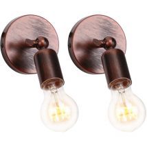 Norcks - 2PCS Apliques de Pared Simple Metal Retro Lámpara de Pared de Hierro Industrial Creativo Diseno Iluminacion de Restaurante Cocina Entrada