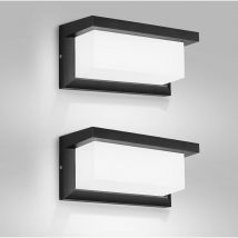 Aorsher - 2PCS Applique Murale Exterieure, 18W led Applique Exterieure IP65 Etanche, Decoration Exterieur Applique pour Cour, Jardin, Terrasse,
