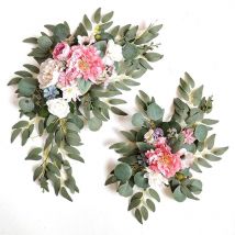 2pcs Arche de Mariage Fleurs Artificielles pour Cérémonie de Mariage Signe Fleurs pour Arche pour Mariage - Style:Style 3