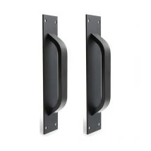 Cyslmuk - 2pcs (black) Zinc Alloy Barn Door Handle - Sliding Door Handles For Fire Door, Cabinet Door Handles