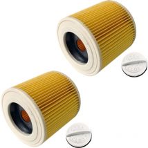Lot de 2 filtres à cartouche, accessoires pour aspirateur, filtre à mailles