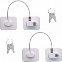 2pcs Child Safety Window, No Drilling pvc Window Keeper, Self Adhesive Fridge Door Lock