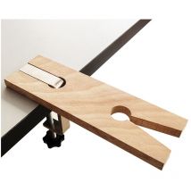 2pcs clip-on wood table plugs goldwork handwork workbench no punching convenient removable goldwork table table wood moulding table (19cm8.5cm)