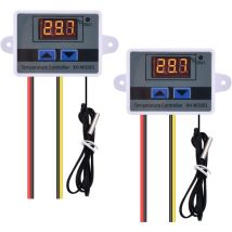 Rqiurpn - 2pcs Contrôleur De Température Numérique Ac 110v-220v ,thermostat W3001 Module De Contrôle De Température Avec Capteur Étanche