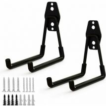 2pcs Crochet de Rangement de Garage en Acier,Stockage outils garage Crochets avec Revêtement Anti-Dérapant Support Lourd pour Accrocher les