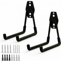 2pcs Crochet de Rangement de Garage en Acier,Stockage outils garage Crochets avec Revêtement Anti-Dérapant Support Lourd pour Accrocher les
