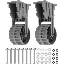 Jeffergarden Roues de Dériveur, 2pcs Roue de Lancement de Bateau Gonflable Roues de Dériveur Roue de Lancement de Bateau Gonflable en Nylon pour